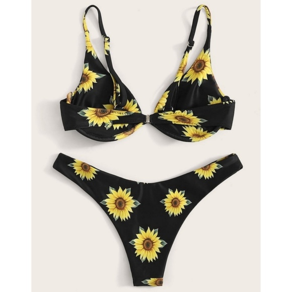 Sunflower print bathing suit - Picture 2 of 2